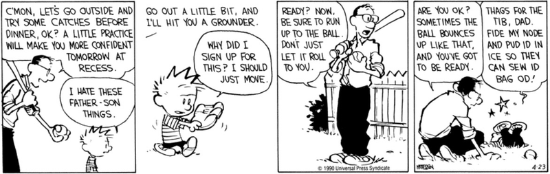 Illustration for article titled Calvin and Hobbes Showed The Trouble With Organized Sports And Father Figures